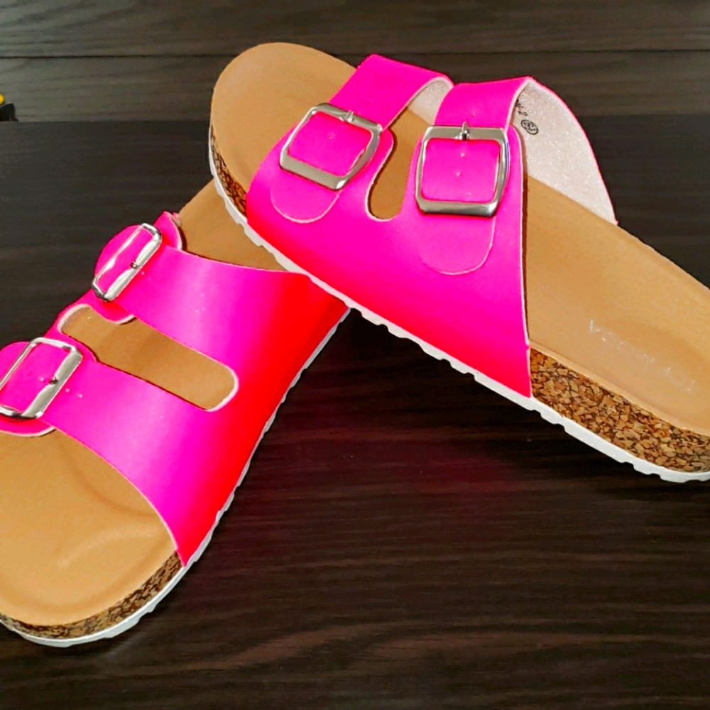Neon Pink Sandals